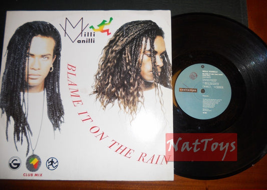 12" 33 GIRI Milli Vanilli BLAME IT ON THE RAIN/MONEY (Italy 1989) - EX/EX