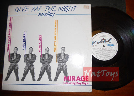 12" 33 GIRI Mirage GIVE ME THE NIGHT/LET'S GROOVE (Belgium, BMC 3592) - EX/EX