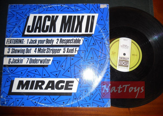 12" 33 GIRI Mirage JACK MIX II/MOVE ON OUT (U.K. DEBUT RECORDS DEBTX 3022) VG/VG