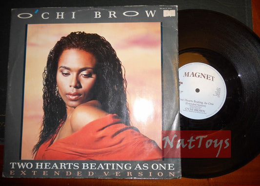 12" 33 GIRI O'chi Brown TWO HEARTS BEATING AS ONE (U.K. 1986, MAGT 297) - VG/VG