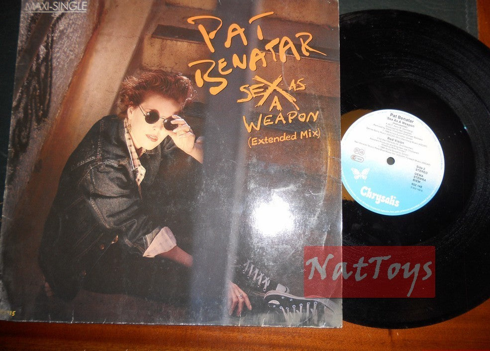 12" 33 GIRI Pat Benatar SEX AS A WEAPON (Germany 1986 CHRYSALIS 602 148) - EX/EX