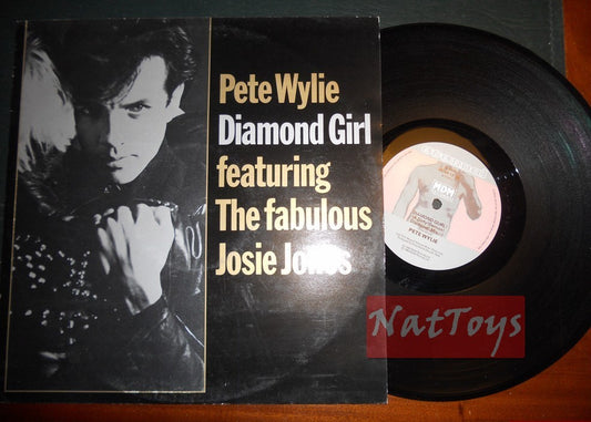 12" 33 GIRI Pete Wylie DIAMOND GURL!/DIAMOND GIRL + SPARE A THOUGHT 1986 EX/NM