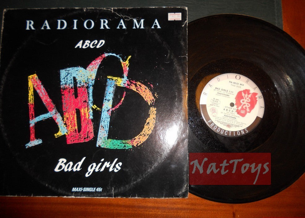 12" 33 GIRI Radiorama BAD GIRLS/ABCD (Italy 1988,  RA-88.03 MIX) - VG/VG