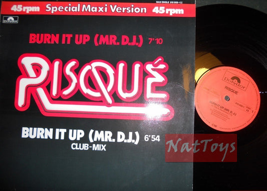 12" 33 RPM Risque' BURN IT UP (Allemagne 1983, POLYDOR 815 908-1) - NM/NM