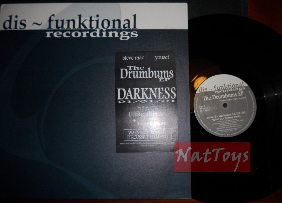 12" 33 GIRI Steve Mac & Yousef THE DRUMBUMS EP (France 2001, DFUN-018) - NM/NM