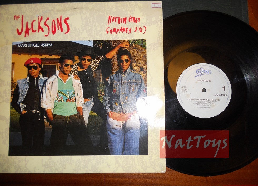 12" 33 GIRI The Jacksons NOTHIN (THAT COMPARES 2 U)/ALRIGHT WITH ME 1989 - VG/VG