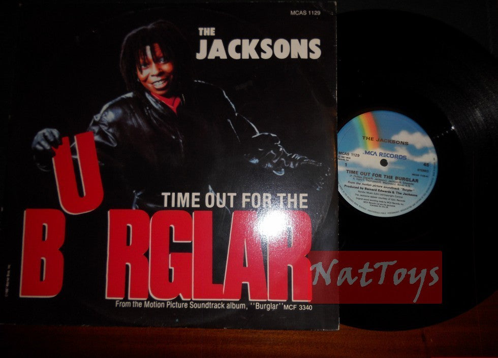 12" 33 GIRI The Jacksons TIME OUT FOR THE BURGLAR (U.K. 1987 MCAS 1129) - EX/NM