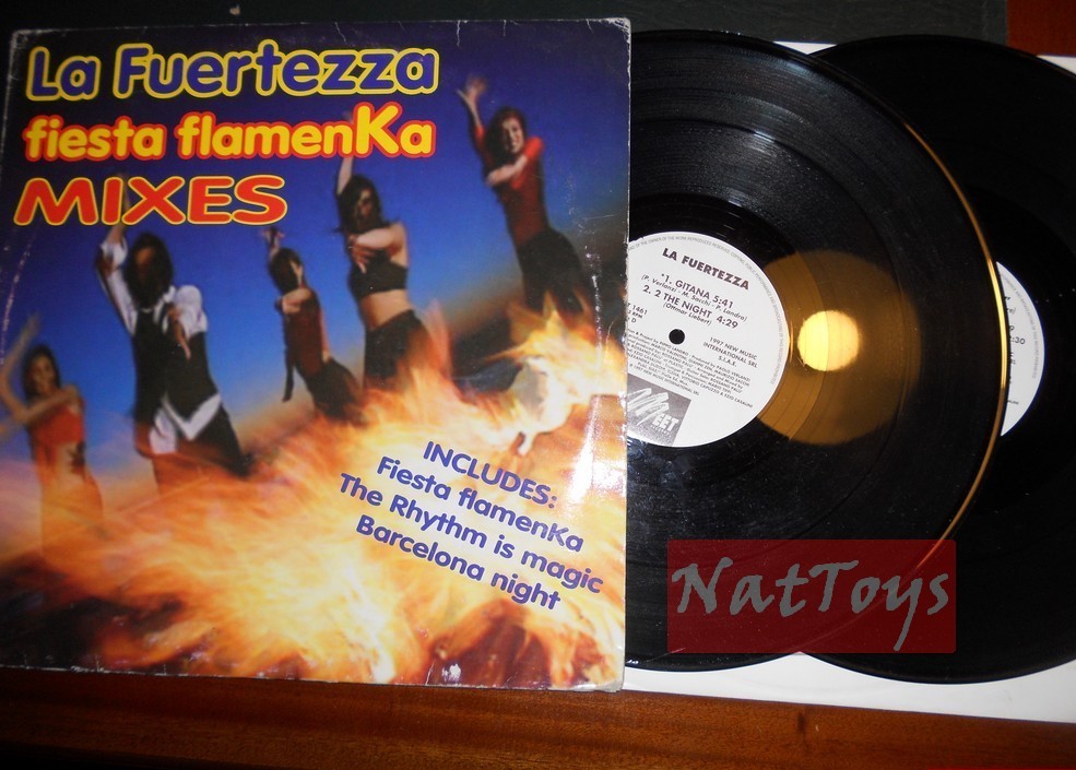 12" 33 La Fuertezza FIESTA FLAMENKA MIXES (1997, NEW MUSIC MEET) VG/VG/VG 2 EP