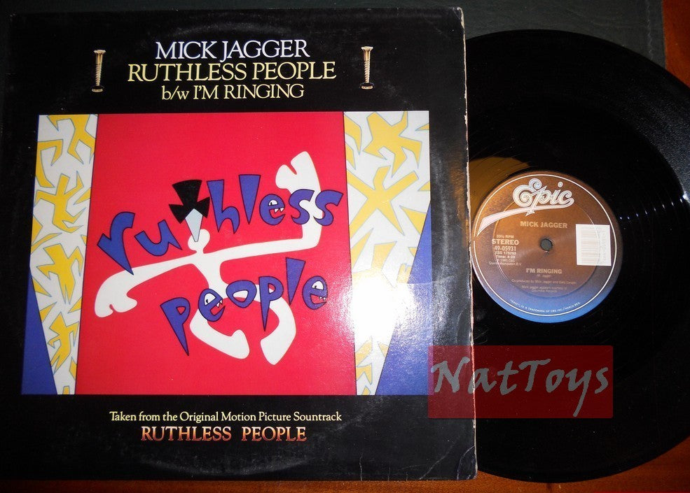 12" 33 Mick Jagger RUTHLESS PEOPLE/I'M RINGING 1986 EX col.son RUTHLESS PEOPLE