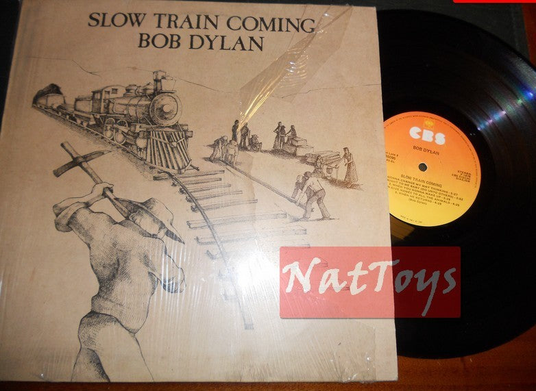 12" LP 33 GIRI Bob Dylan SLOW TRAIN COMING (Italy 1979, CBS 86095) - NM/EX