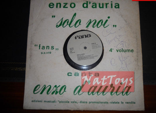 12" LP 33 RPM Enzo D'Auria SOLO NOI (Italy 1985, Fans GPX 19) [promo] - VG/VG