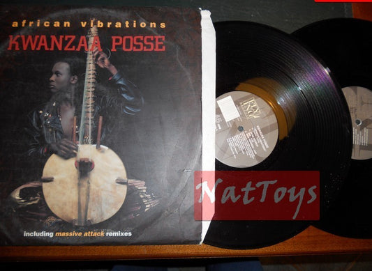 12" LP 33 GIRI Kwanzaa Posse AFRICAN VIBRATIONS (Italy 1992) 2 LPs - VG/VG/VG