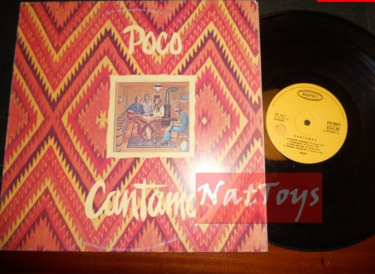 12" LP 33 RPM Poco CANTAMOS Italia 1975, Epic EPC 80471 shaped cover EX/EX