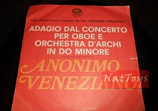 7" 45 G. Gaslini/Stelvio Cipriani ADAGIO FROM THE CONCERTO FOR OBOE/ANONYMOUS VENETIAN