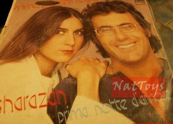 7" 45 GIRI Al Bano and Romina Power SHARAZAN/PRIMA NOTTE D'AMORE (Italy 1981) VG/VG