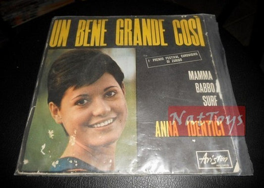 7" 45 GIRI Anna Identici UN BENE GRANDE COSI'/MAMMA BABBO SURF 1965 - VG/VG