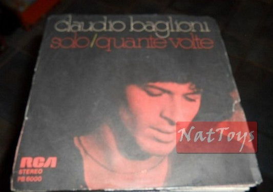 7" 45 RPM Claudio Baglioni SOLO/QUANTE TIMES (Italy 1977, RCA) - VG/VG