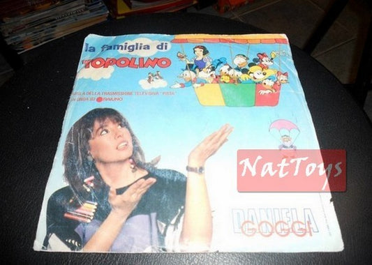 7" 45 SPINS Daniela Goggi THE MICKEY MOUSE FAMILY/LULLABY 1986 VG/EX col.son.