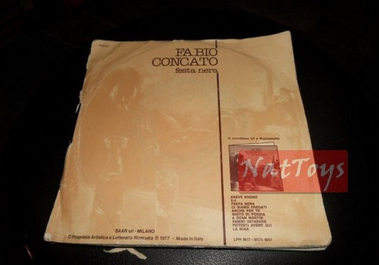 7" 45 RPM Fabio Concato A DEAN MARTIN/FESTA NERA (Italy 1977, H 6027) - VG/EX