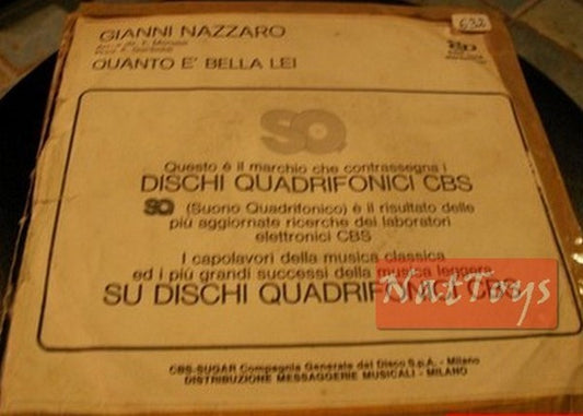 7" 45 RPM Gianni Nazzaro HOW BEAUTIFUL IS SHE/AFTER LOVE (Italy 1972) - G/VG