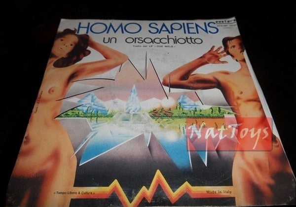 7" 45 GIRI Homo Sapiens DUE MELE/UN ORSACCHIOTTO (Italy 1978) - NM/NM