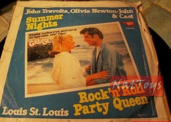 7" 45 RPM J. Travolta/Olivia Newton-John SUMMER NIGHTS/ROCK'N'ROLL PARTY QUEEN