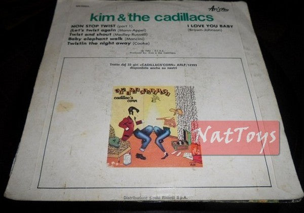 7" 45 RPM Kim &amp; The Cadillacs NON-STOP TWIST (PART 1)/I LOVE YOU BABY 1981 VG