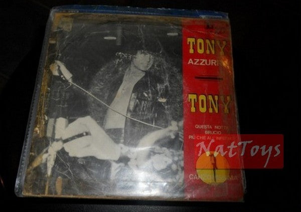 7" 45 RPM Little Tony AZZURRA/THIS NIGHT I BURN MORE THAN IN HELL 1970 G/VG