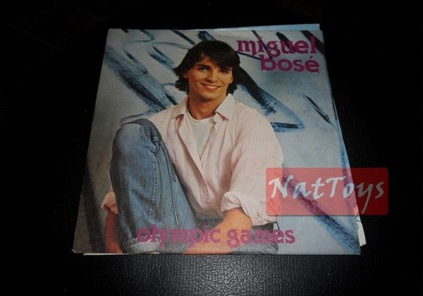 7" 45 RPM Miguel Bose OLYMPIC GAMES/TI AMERO' (Italy 1980, CBS 8585) - NM/NM