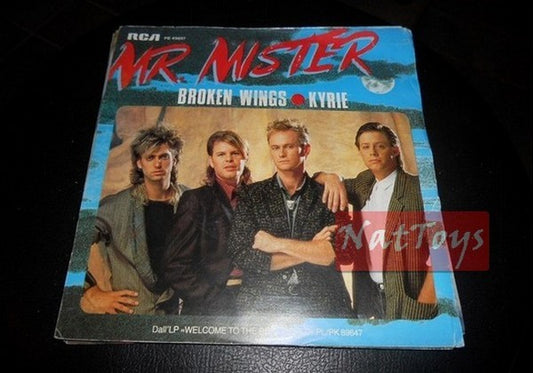 7" 45 RPM Mr. Mister BROKEN WINGS/KYRIE (Italy 1985, RCA PB 49897) - NM/NM