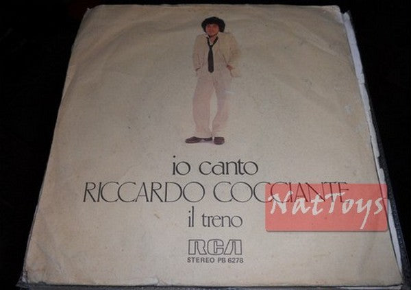 7" 45 GIRI Riccardo Cocciante IO CANTO/IL TRENO (Italy 1979, RCA PB 6278) - VG/VG