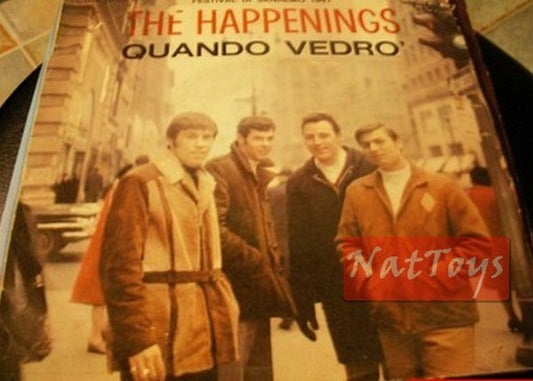 7" 45 RPM The Happenings WHEN I WILL SEE/AIR OF SEPTEMBER - EX/EX Sanremo 1967