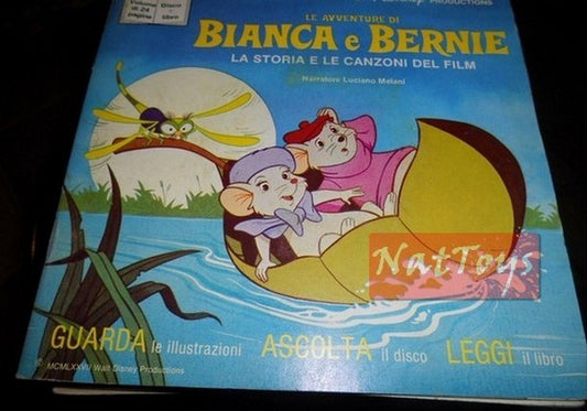 7" 45 SPIN Walt Disney THE ADVENTURES OF BIANCA AND BERNIE NM/NM + illustrated book