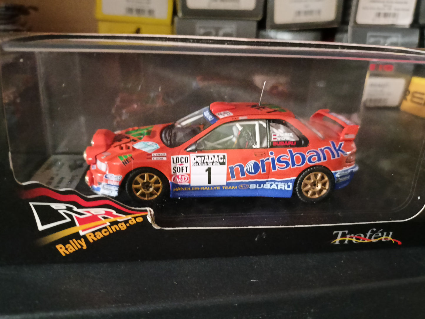 SCALE MODEL COMPATIBLE WITH SUBARU IMPREZA WRC 1st DEUTSCHE RALLYMEISTER 2000 KREMER-WICHA 1:43 TROFEU TFDERY04