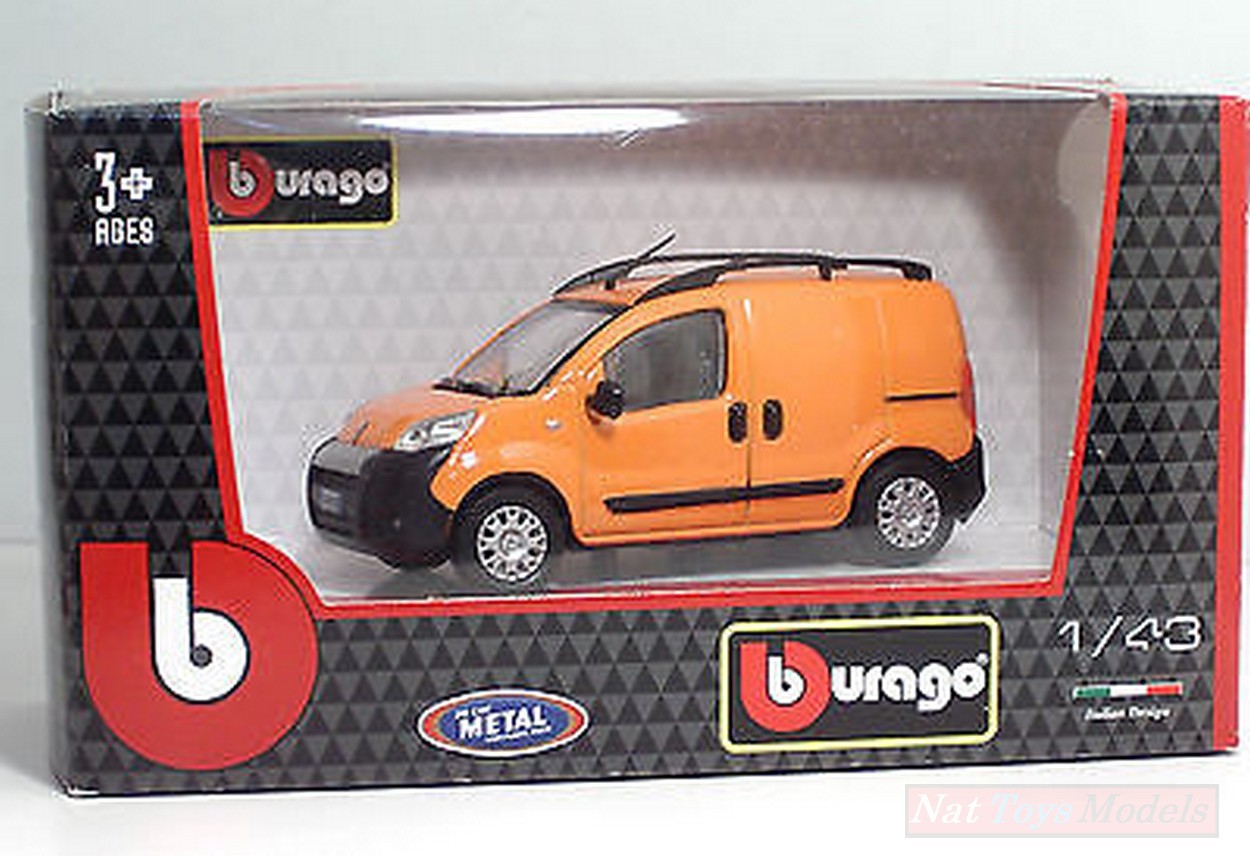 SCALE MODEL COMPATIBLE WITH FIORINO 2007 VAN/BUS ORANGE 1:43 BURAGO BU30330