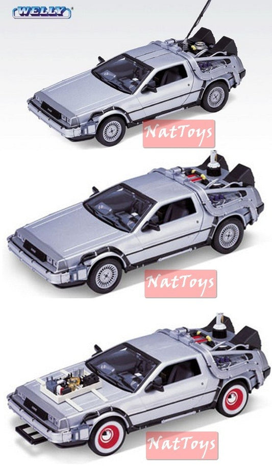 De Lorean Back to the Future 1:24 COMPLETE SERIES BACK TO THE FUTURE Model DIECAST compatible with