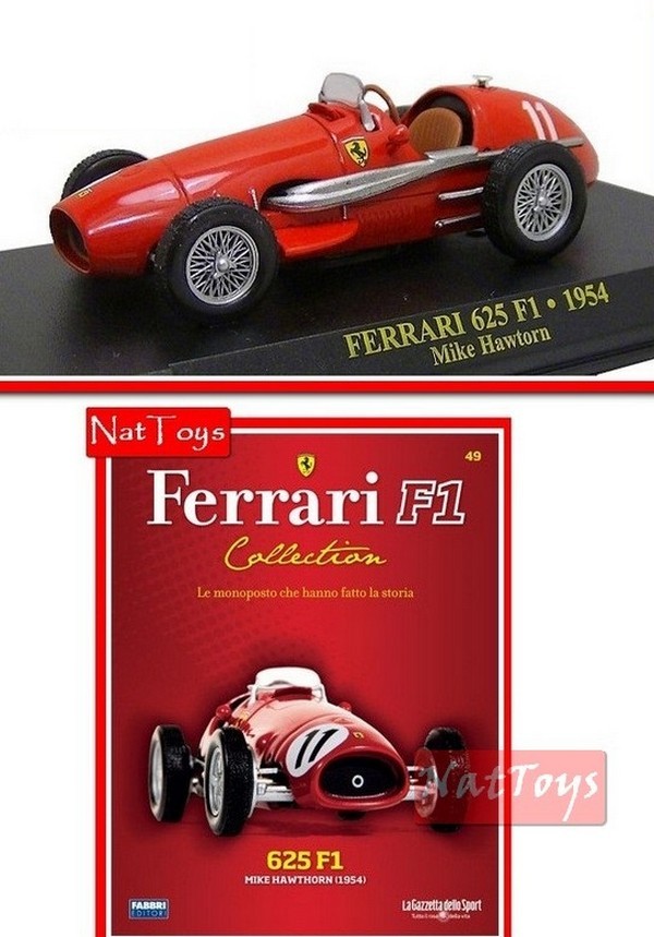 EDITION Modèle Ferrari Collection F1 625 Hawtorn 1954 + fascic.49 DIE CAST 1:43