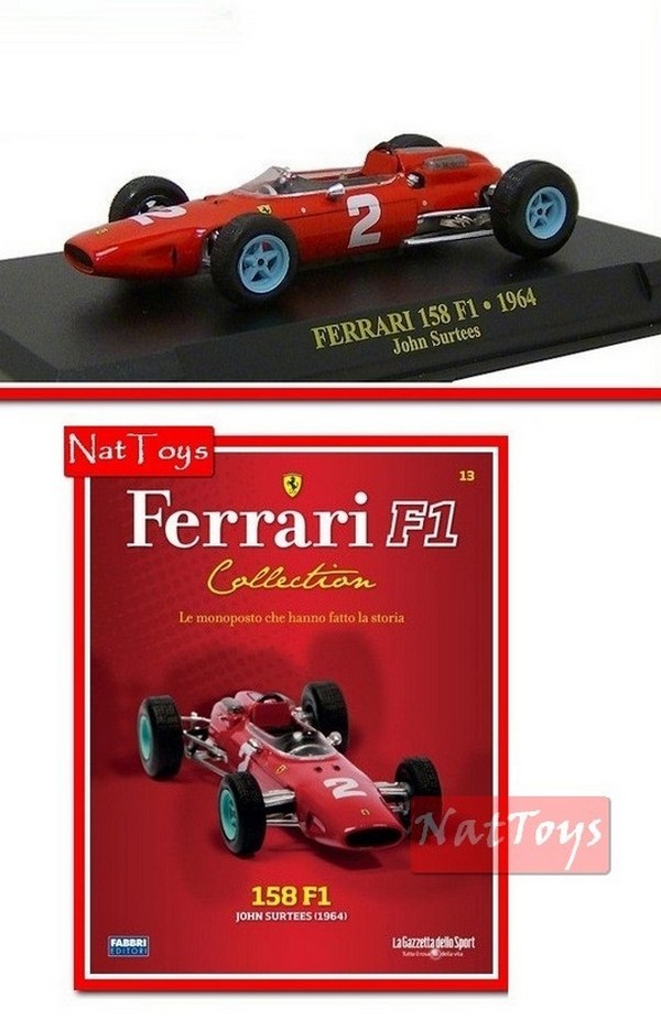 PUBLISHING Model Ferrari F1 158 1964 Surtees DIE CAST 1:43 + issue 13