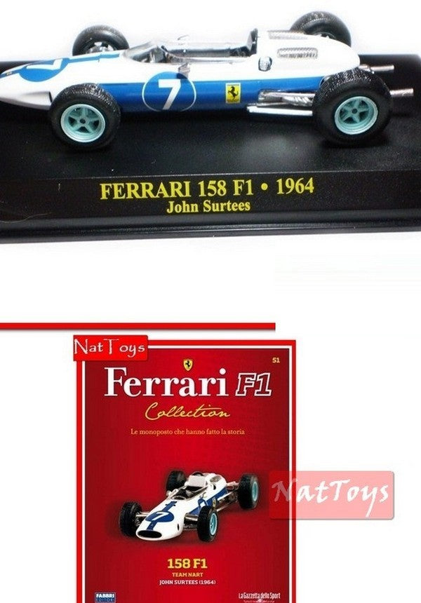 EDITION Modèle Ferrari F1 158 1964 Surtees DIE CAST 1:43 ECHELLE + numéro 51