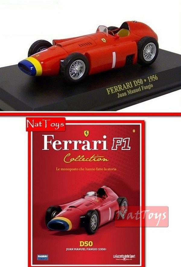 EDITION Modèle Ferrari F1 D50 1956 Fangio DIE CAST 1:43 + numéro 8