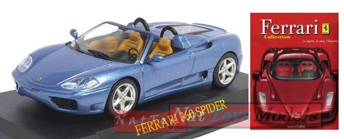 EDITORIA Modellino Ferrari Fabbri Collection 360 Spider DIE CAST 1:43  +fas.8