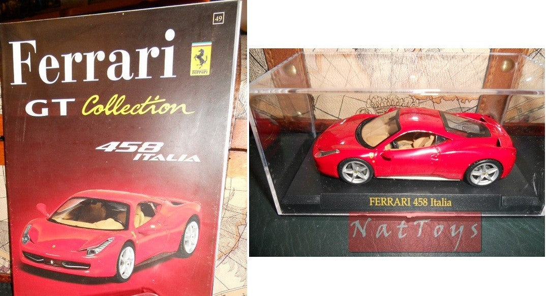 PUBLISHING Model Ferrari GT Collection 458 Italia Rare +BOX+fas.49 DIE CAST 1:43