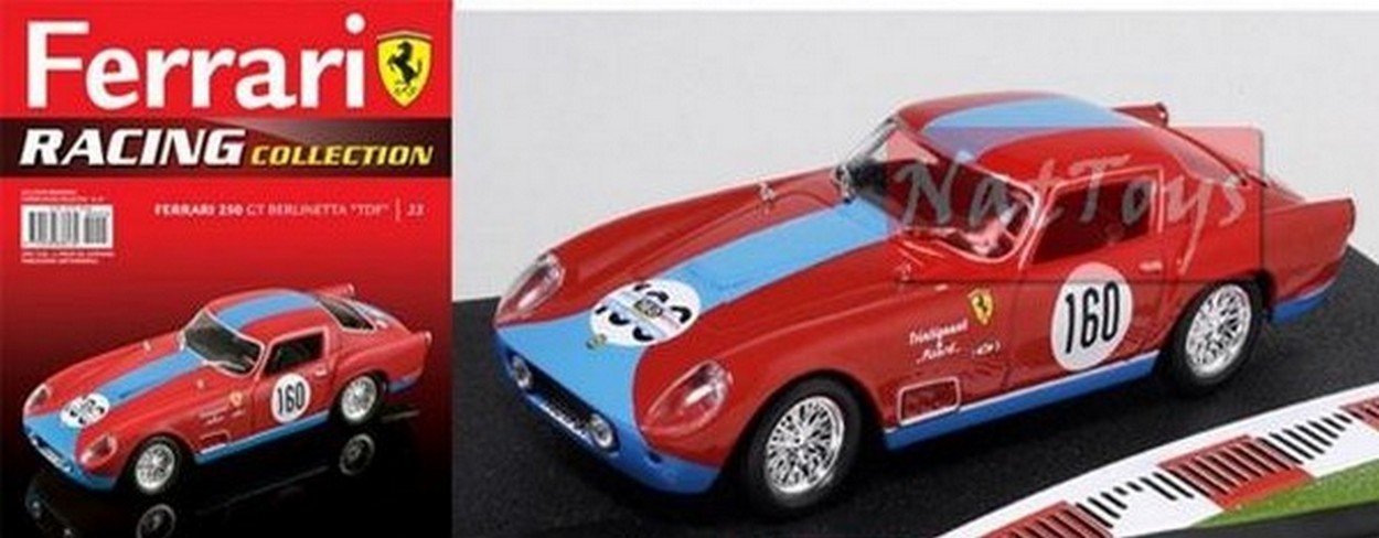 EDITORIA Modellino Ferrari Racing Collection 250 Gt Berlinetta TDF DIE CAST 1:43 + fas.23