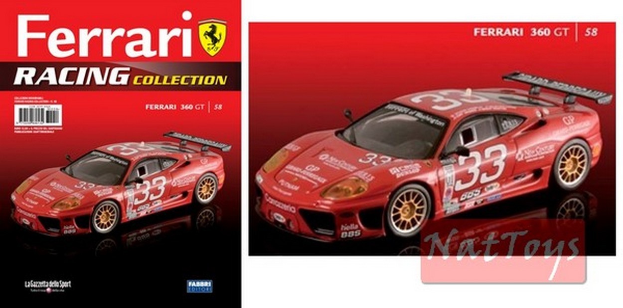 EDITORIA Modellino Ferrari Racing GT Collection 360 gT 24h Daytona 2003 1:43 DIE CAST +fas.58