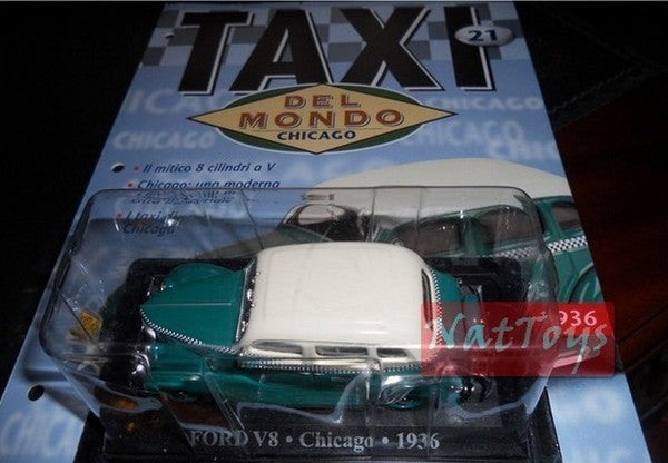 PUBLISHING Model Ford V8 Chicago 1936 Taxi World DIE CAST 1:43 +fas.21