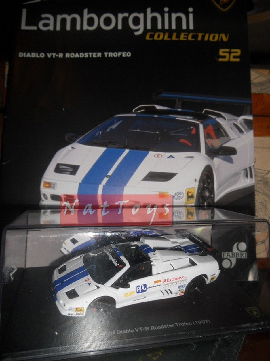 EDITION Maquette Lamborghini Collection 50 Ans Diablo VT-R Roadster Trofeo 1997 1:43 +fas