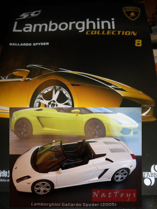 PUBLICATION Modèle Lamborghini Collection 50 Ans Gallardo Spyder 2005 DIE CAST 1:43 +fas