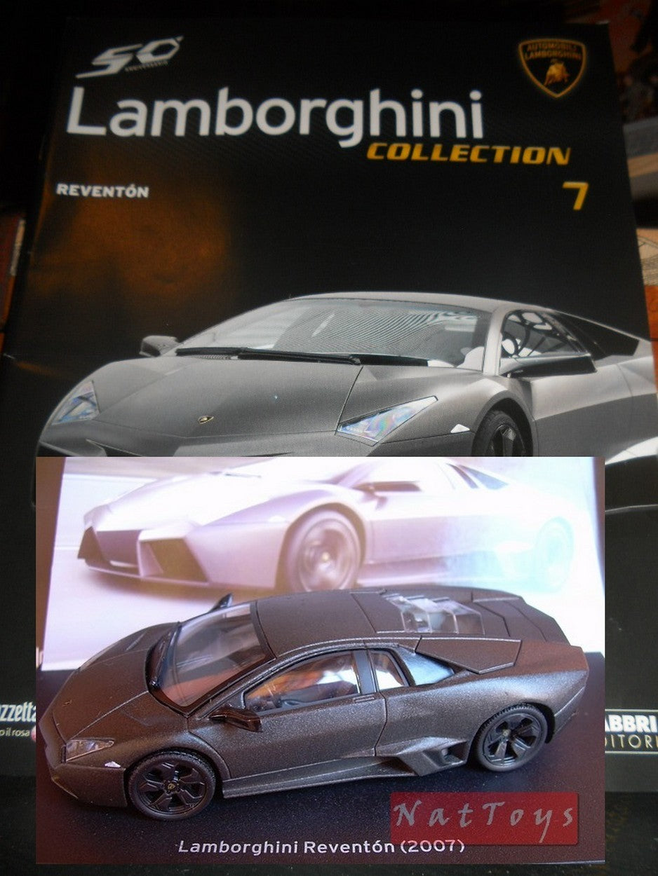 EDITORIA Modellino Lamborghini Collection 50 Anni Reventon 2007 DIE CAST 1:43 +fas