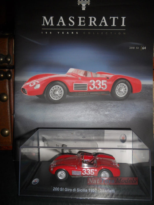 EDITORIA Modellino Maserati Collection 100 Years 200 SI 1957 +fas DIE CAST 1:43