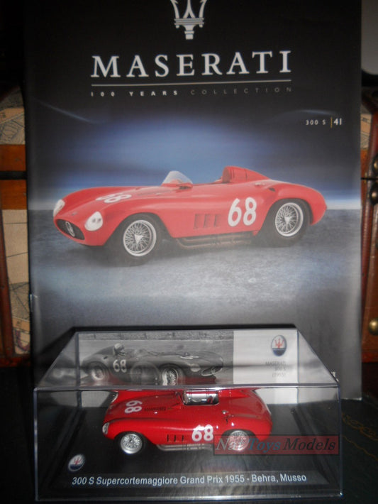 PUBLISHING Model Maserati Collection 100 Years 300 S Musso 1955 +fas DIECAST 1:43